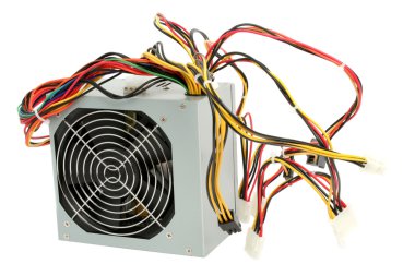 bilgisayar güç kaynağı ile fan ve teller