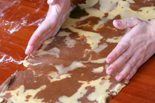 Preparing pastry dough — Stock Photo, Image