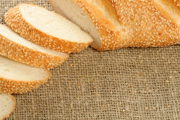 Pan fresco con sésamo — Foto de Stock