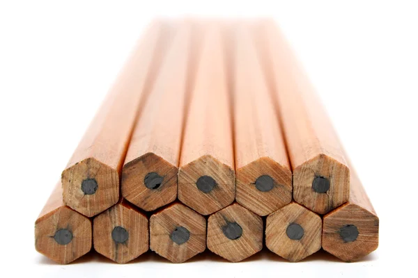 Pile of wooden pencils for plotting — Stock Photo, Image