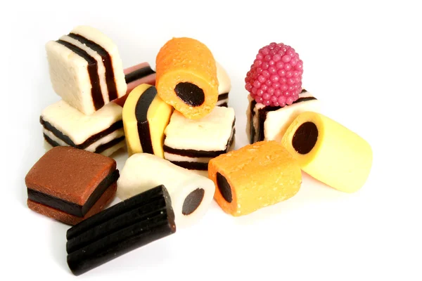 Fruit sweets in the form of various color rolls — Stock Photo, Image