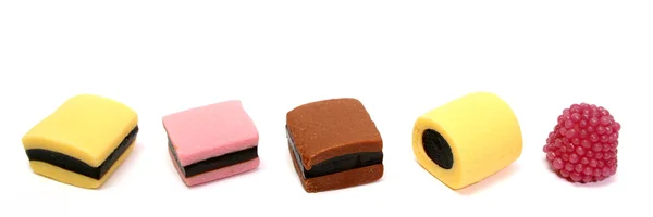 Serie di caramelle di frutto nella forma di frullini di vario 2 — Foto Stock