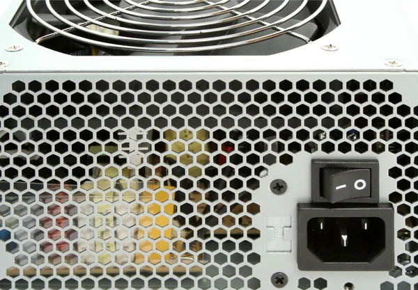 Rede de ventilador de refrigeração de computador com interruptor — Fotografia de Stock