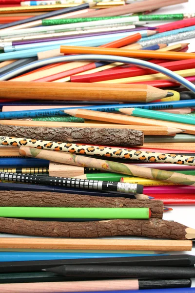 Collection of pencils for plotting and drawing — Stock Photo, Image