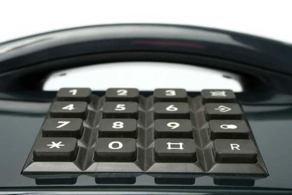 Aparat telefoniczny z kolor czarny — Zdjęcie stockowe