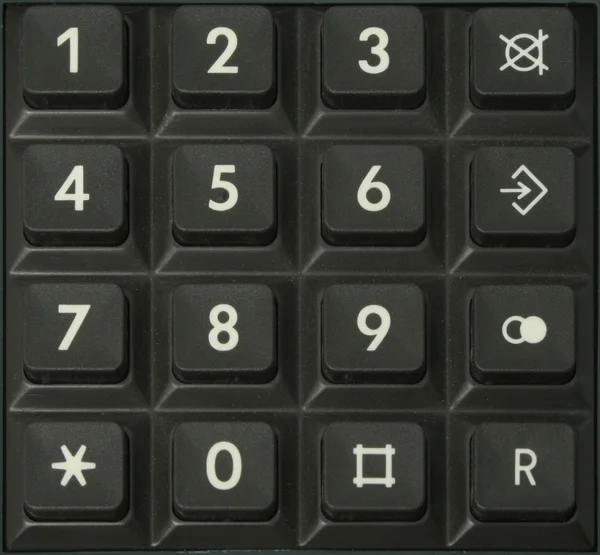 Кнопка-набор телефона черного цвета — стоковое фото
