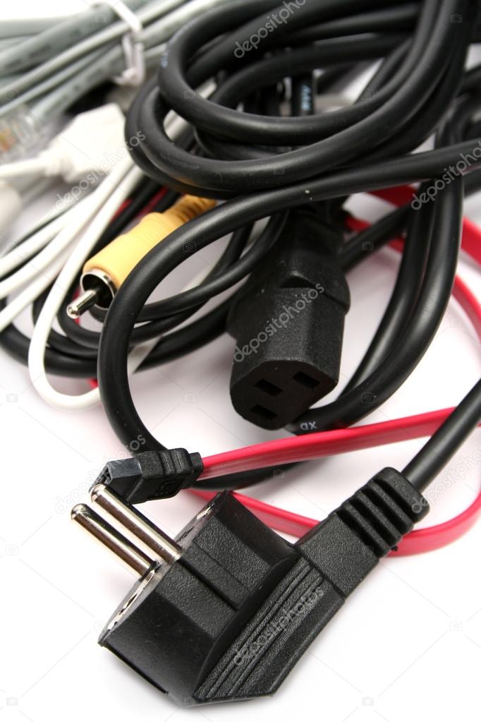 Set of wires to computer technics