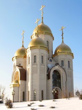 Kind on an orthodox temple of all sacred in Volgograd 6 clipart