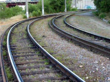 bir tramvay rayları yolu