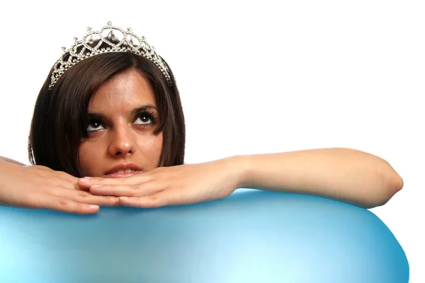 The girl with a diadem — Stock Photo, Image