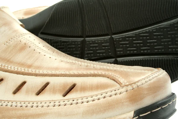 Sapatos de couro marrom de dois homens — Fotografia de Stock