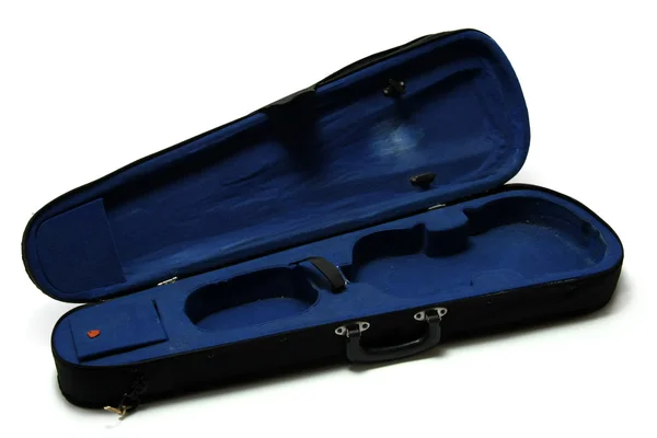 Empty blue violin case — Stock Photo, Image