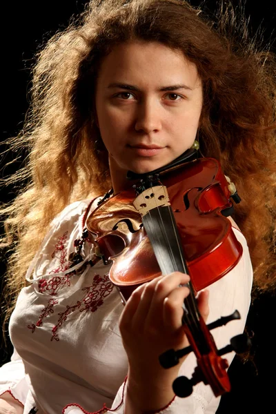 Ragazza violinista — Foto Stock