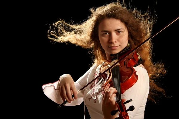 Girl violinist — Stock Photo, Image