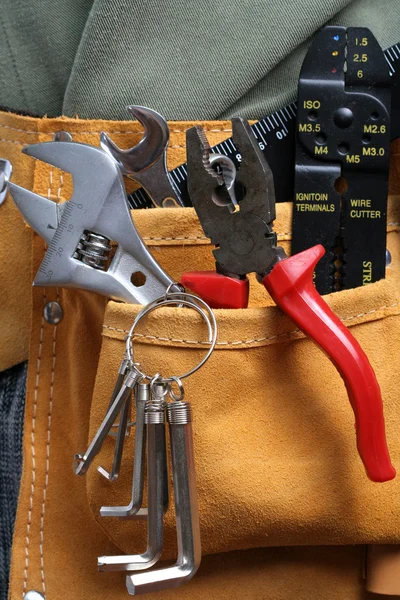 Leather tool belt — Stok fotoğraf