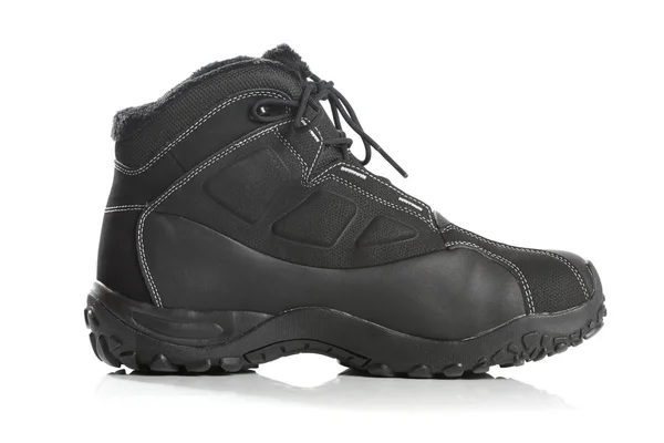 Men's black winter boot — Stock Photo, Image