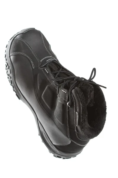 Men's black winter boot — Stock Photo, Image