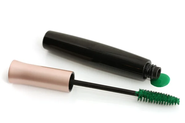 Kosmetika: grön mascara — Stockfoto