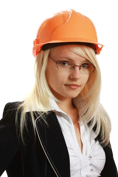 Mladý atraktivní ženské inženýr — Stock fotografie