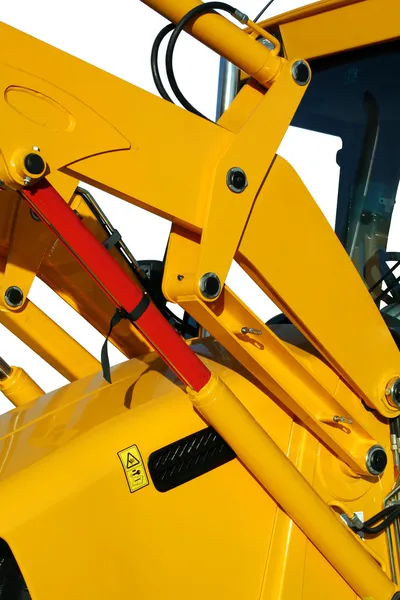 Sarı renk evrensel buldozer hidrolik unsurları Telifsiz Stok Imajlar