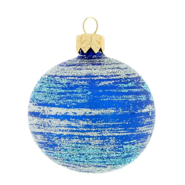 Kerstmis decoratie, blauwe bal — Stockfoto