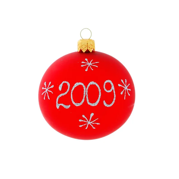 Decoração de Natal, bola vermelha — Fotografia de Stock