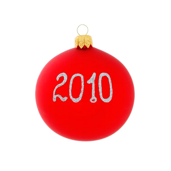Christmas decoration, red ball — Stock Photo, Image