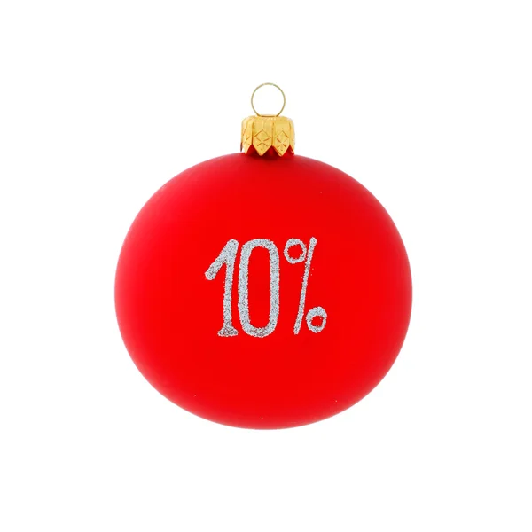 Karácsonyi dekoráció, piros labda — Stock Fotó