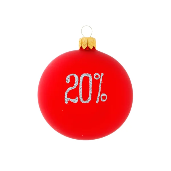 Christmas decoration, red ball — Stock Photo, Image