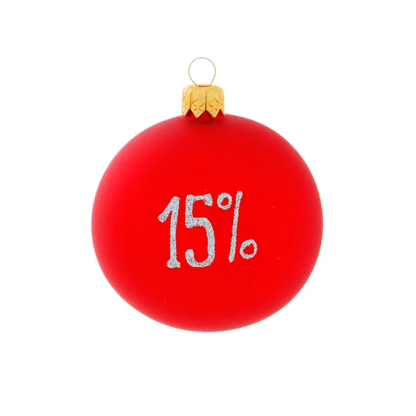 Addobbi natalizi, palla rossa — Foto Stock
