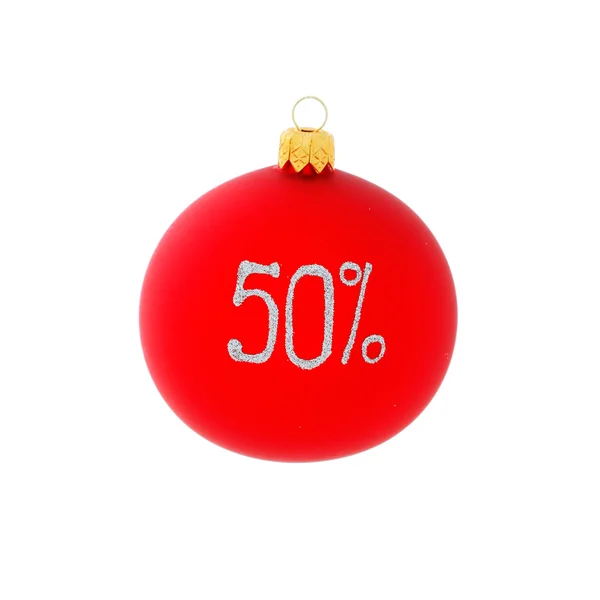 Jul dekoration, röd boll — Stockfoto