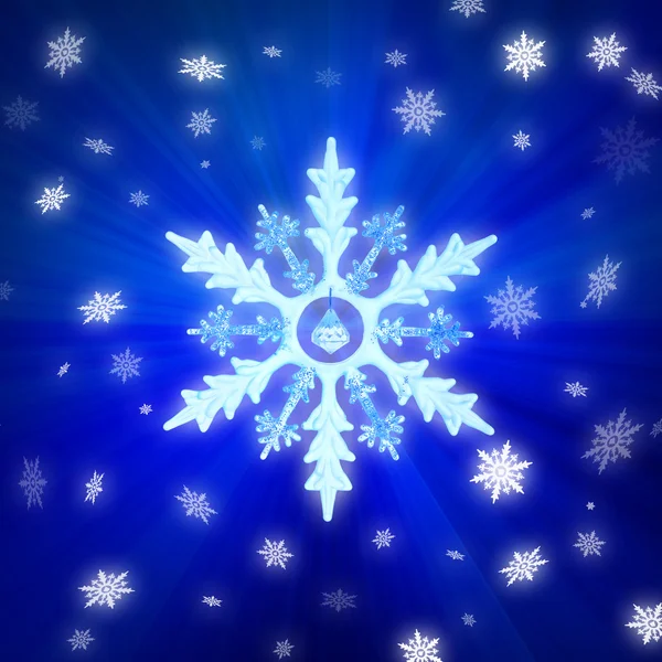 Christmas background with snowflakes — Stock Photo, Image