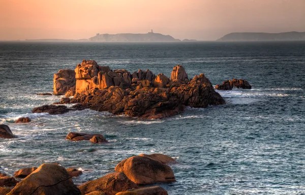 Solnedgång i Bretagne — Stockfoto