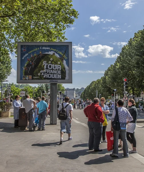 Billboard во время Le Tour de France — стоковое фото