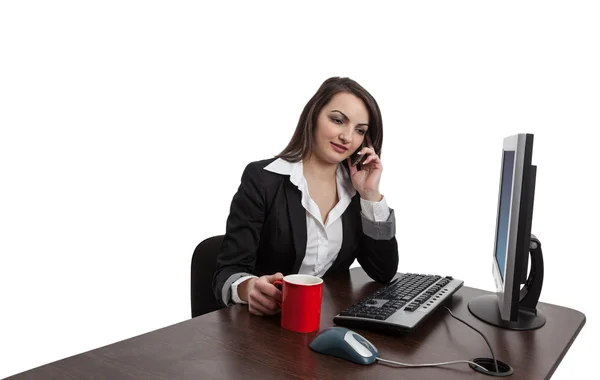 Mulher de negócios ao telefone — Fotografia de Stock