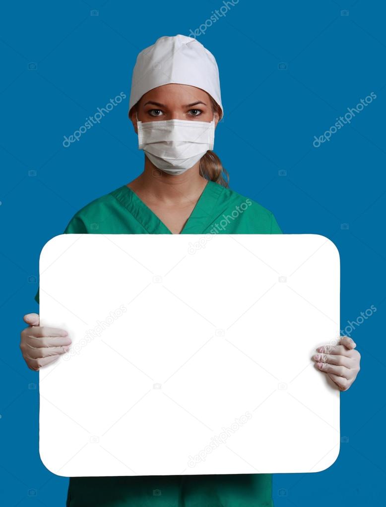 Doctor with a Blank Board