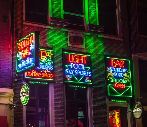 Red light bar v Amsterdamu — Stock fotografie