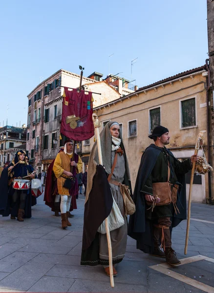 Parade of Medieval Characters — Stock Photo, Image