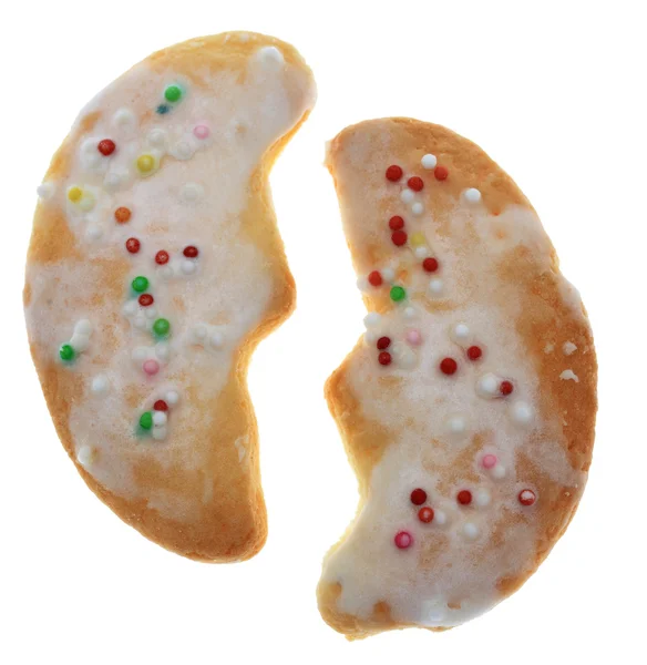 Two Moon-Shaped Cokies — Stock Photo, Image