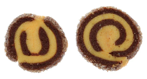 Två bicolor cookies — Stockfoto