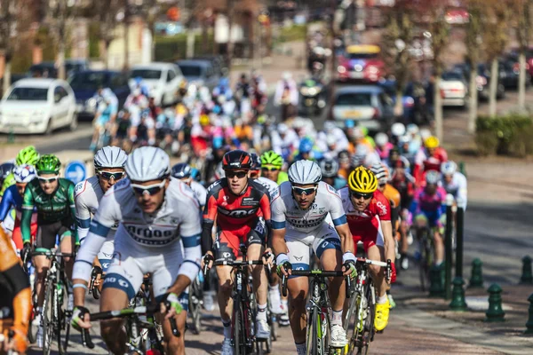 The Peloton- Paris Nice 2013 in Nemours — Stock Photo, Image