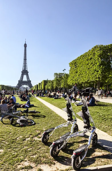 Trikke Vehículos en París — Foto de Stock