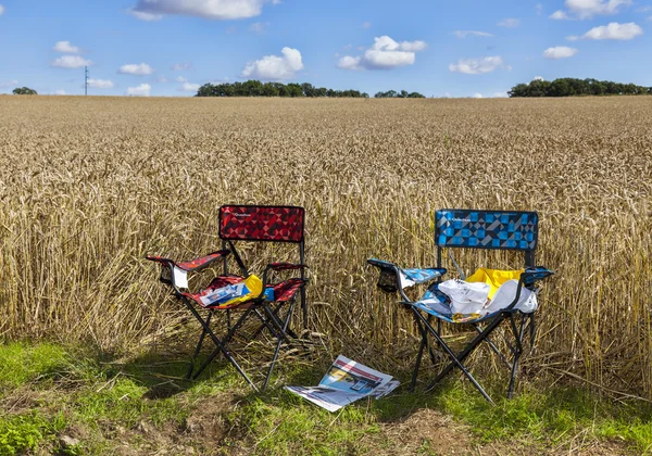 The Chairs of Spectators of Le Tour de France — Stock Photo, Image