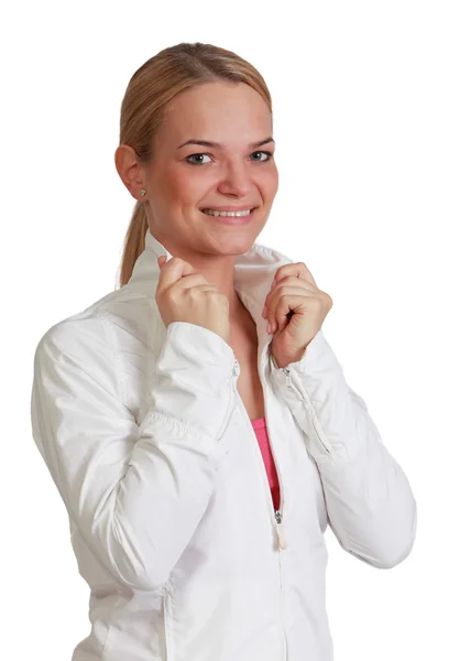 Retrato de una mujer rubia sonriente —  Fotos de Stock