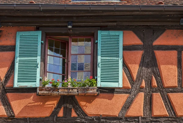 Détail d'une maison alsacienne — Photo