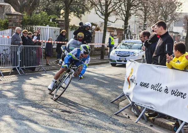 Il ciclista Matthews Michael-Parigi Nice 2013 Prologo in Houill — Foto Stock