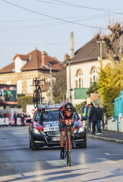 The Cyclist Tejay van Garderen- Paris Nice 2013 Prologue in Houilles — Stock Photo, Image