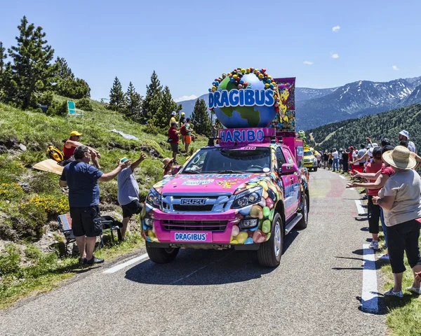 Haribo Car in Pyrenees Mountains — Stock Photo, Image