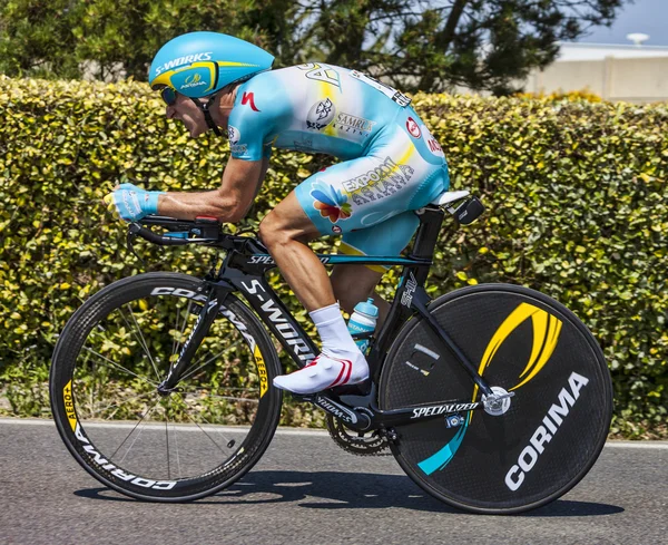 O ciclista Enrico Gasparotto — Fotografia de Stock
