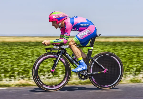 Die Radfahrerin ist Favoritin — Stockfoto